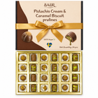 Pralines with Pistachio Cream and Caramel Biscuits – 24 pcs