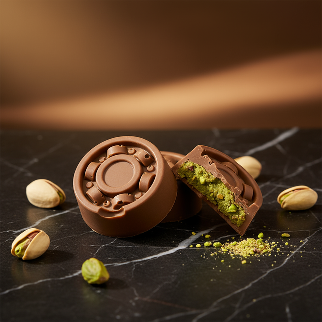 Dubai Praliner - Pistachiofyllning